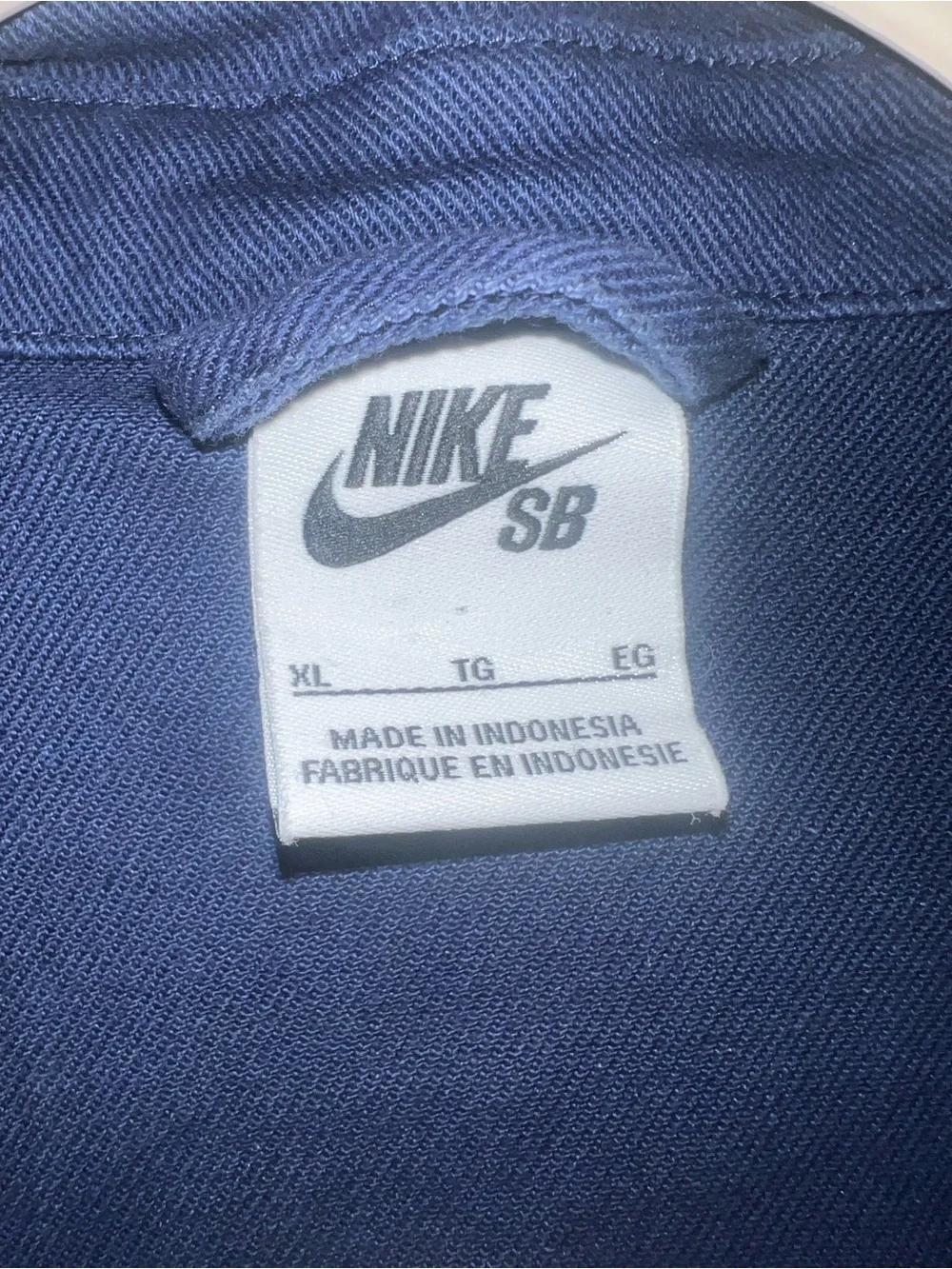 Nike sb Navy Blue Full Zip skate Jacket men size XL